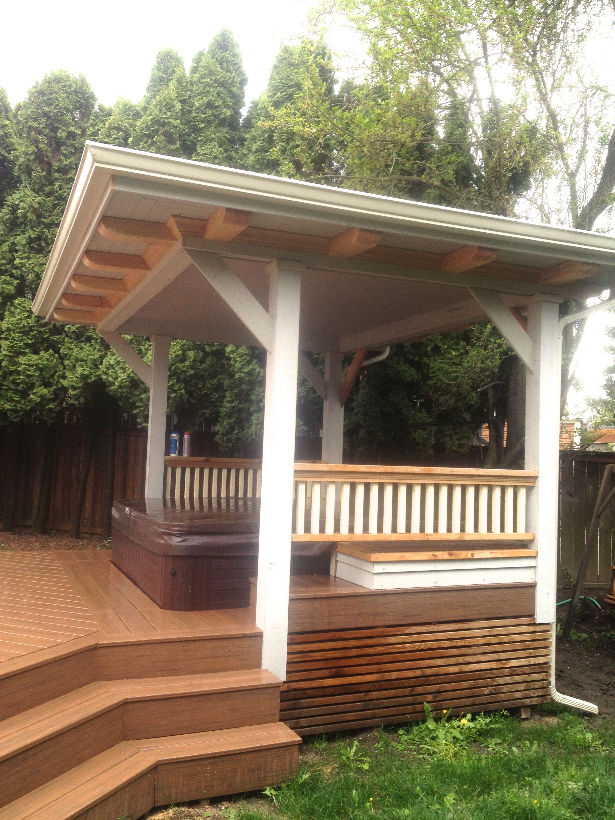 Craftsman hot tub cover, rails, timbertech deck