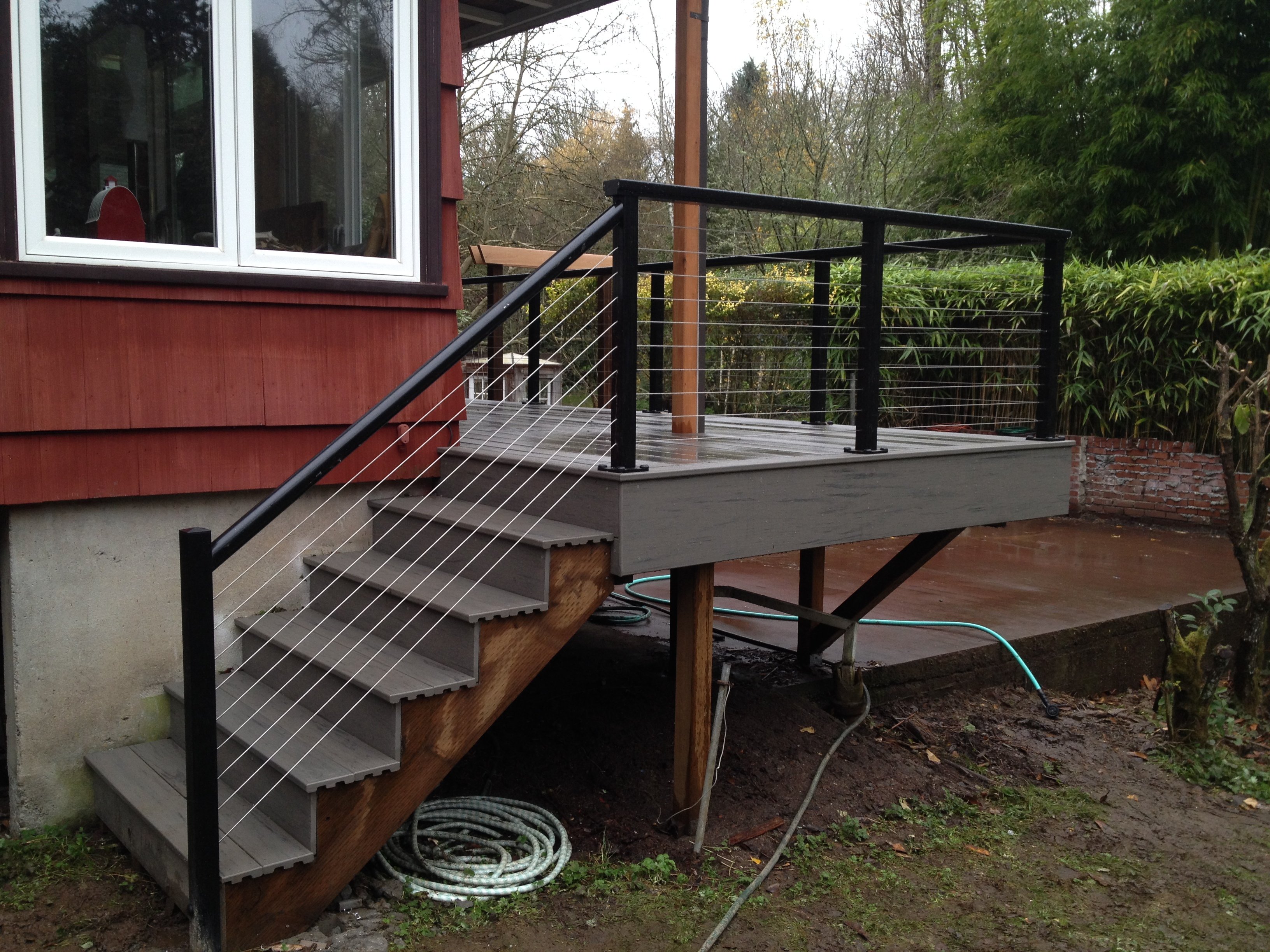 Cable rails and Timbertech steps