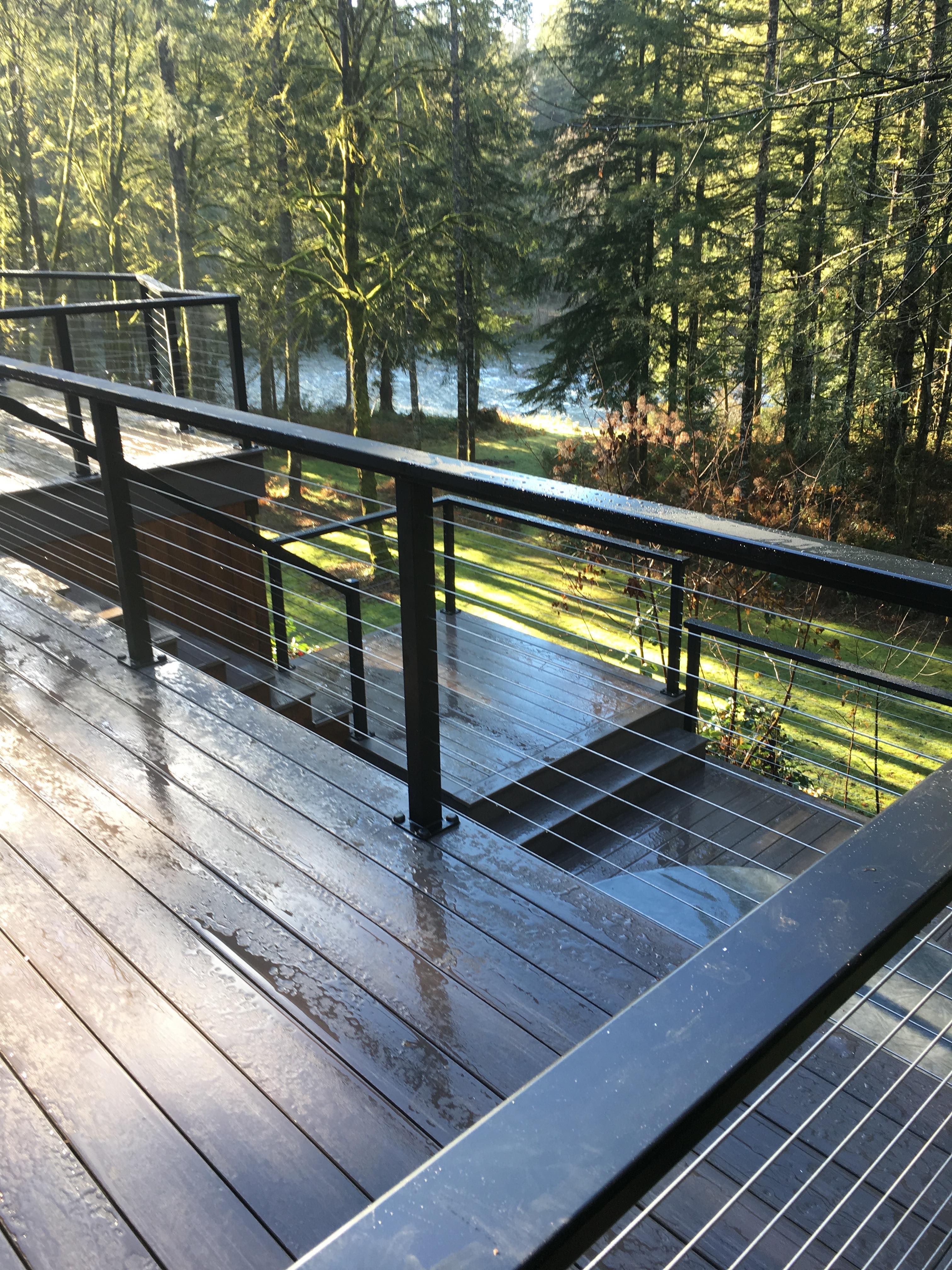 Trex Composite decking and Alumarail railings with cable