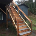 Timbertech Steps w/cedar rails and Dekorator pickets