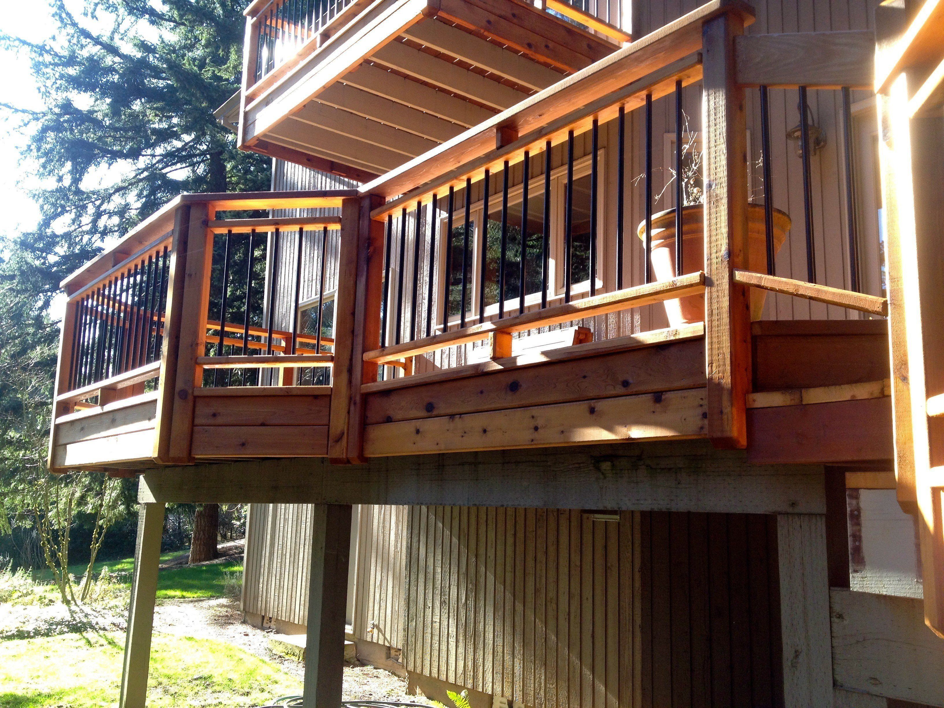 Cedar Posts and Rails with Aluminum pickets