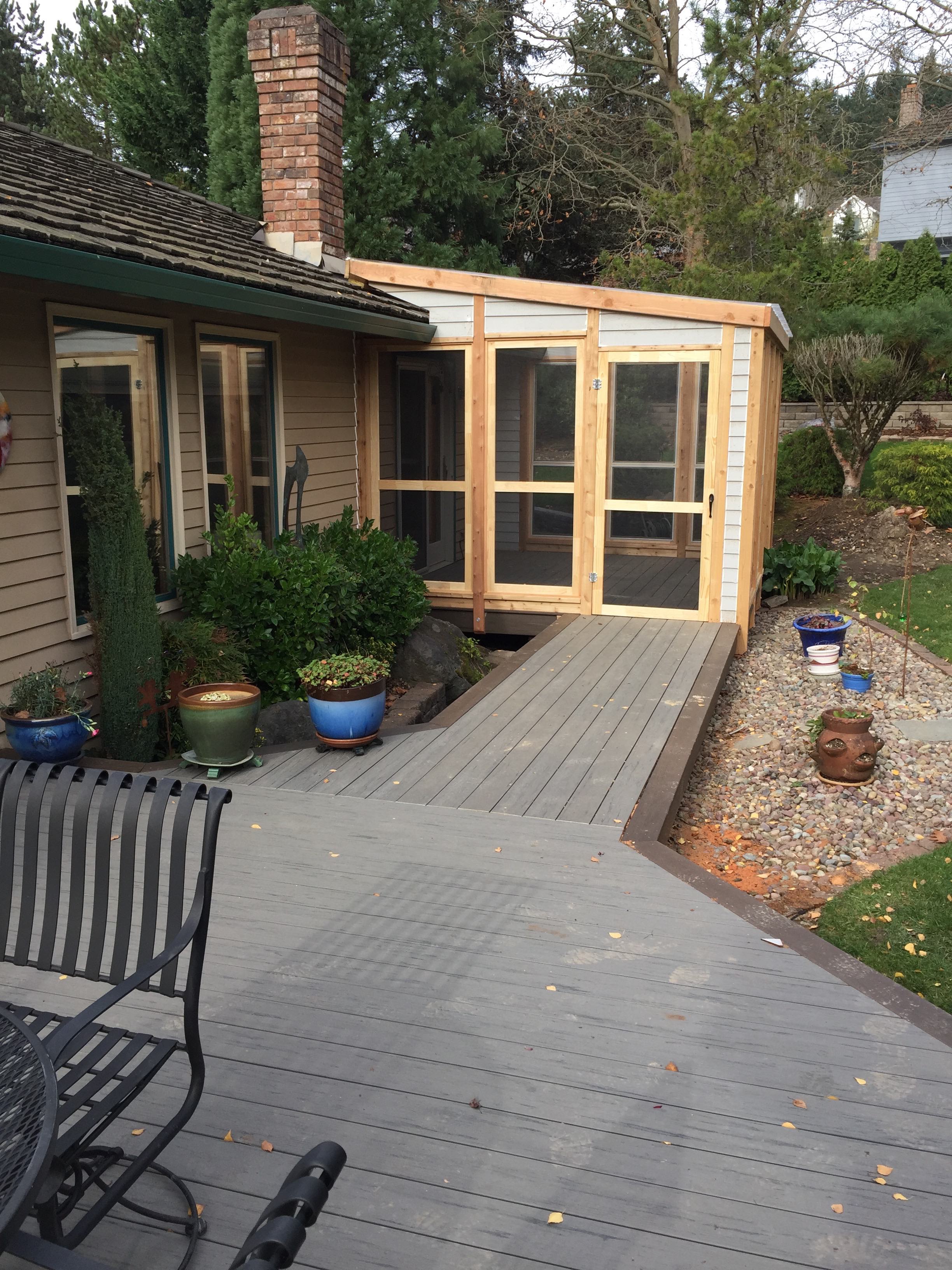 Timbertech Deck and screened in Cataco