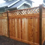 Cedar Fence with Lattice top