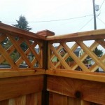 Cedar Fence with Lattice top