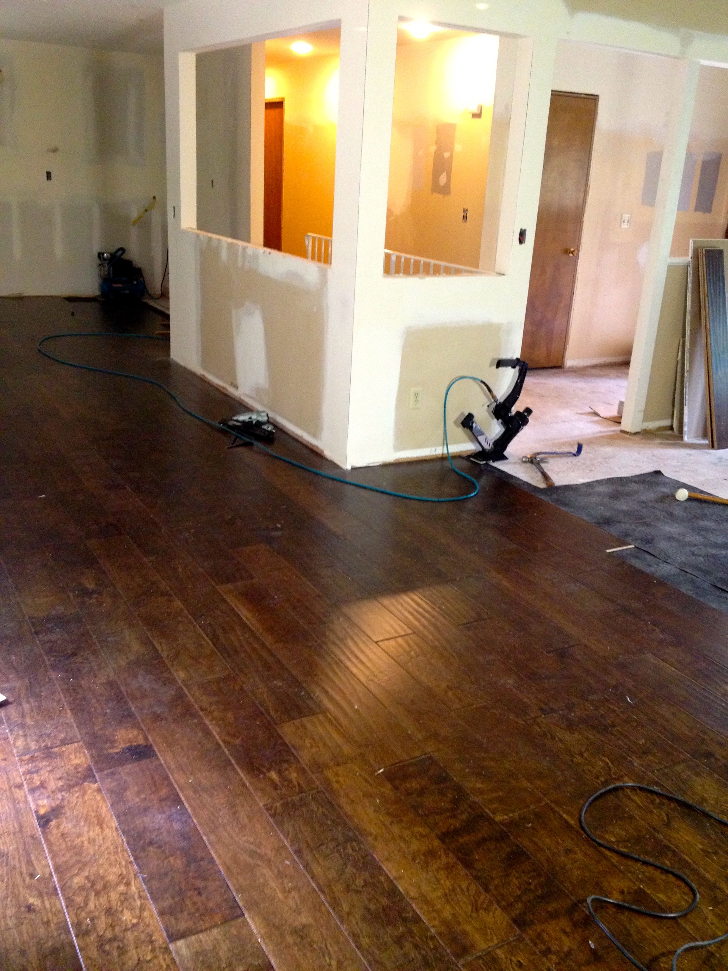 Walls moved & new Engineered Flooring in the Kitchen area