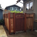 Clear Cedar custom fence with 6x6 posts